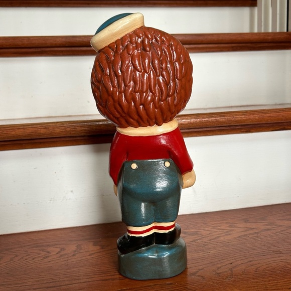 Vintage Raggedy Andy Ceramic Statue 1970s Hand-Painted Figurine 12" Tall - Picture 2 of 15
